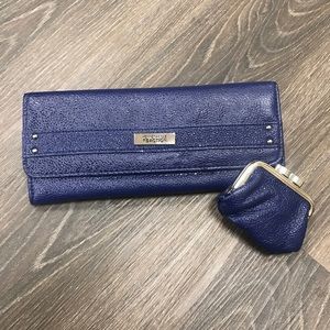 Kenneth Cole Navy Clutch & Coin Purse Set